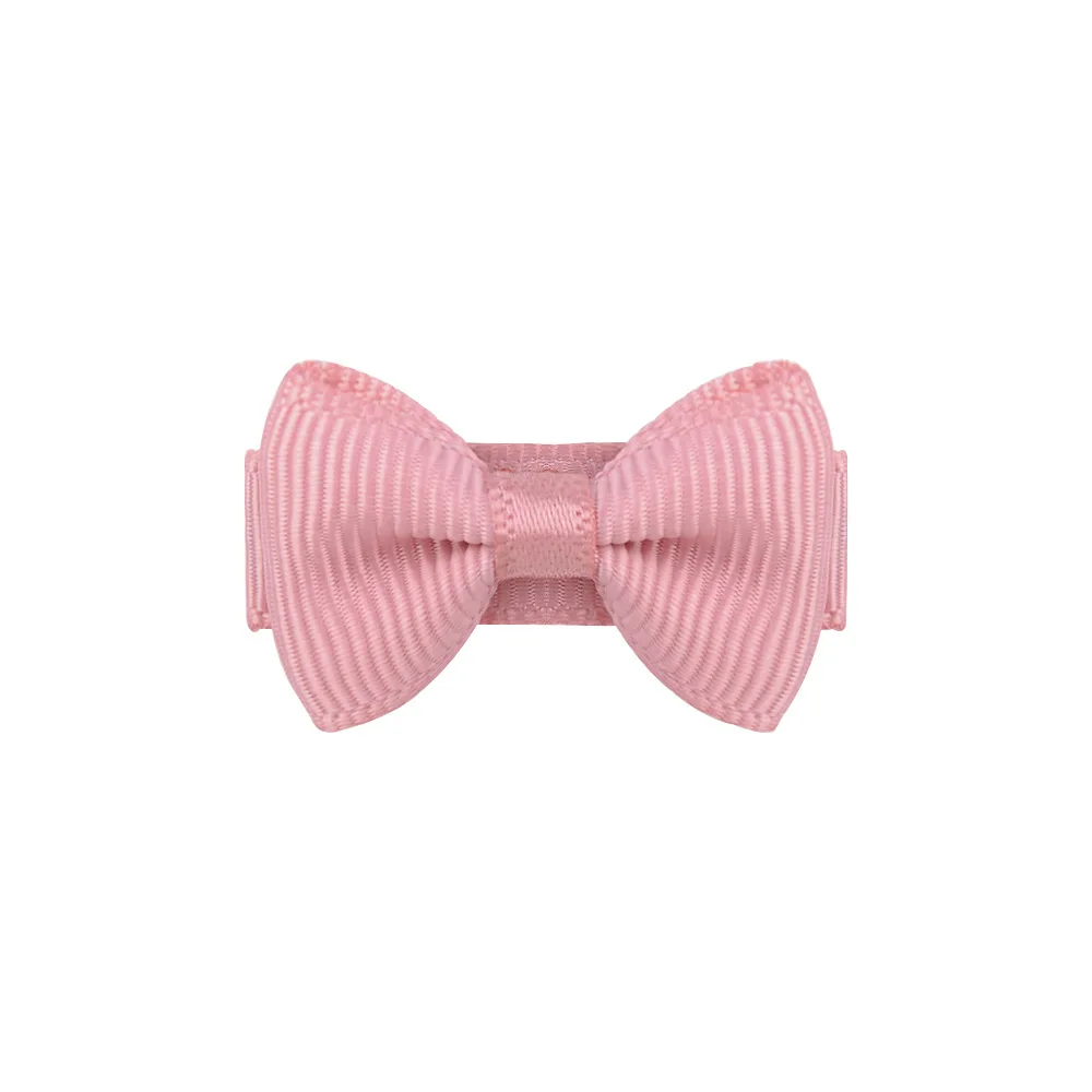 10pcs/lot 3.1 CM Mini Candy Color Handmade Bowknot Baby Girl Hair Clips Cute Grosgrain Ribbon Bows Bangs Hairpin Infant Headwear baby stroller mosquito net Baby Accessories