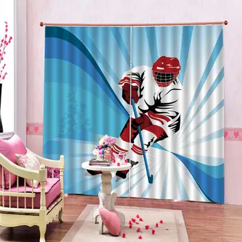 

Custom Shower Curtain Cartoon Skie Sports Living room bedroom blackout curtain for window home decoration