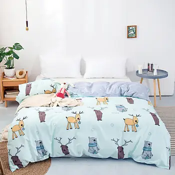 

Cotton Duvet Cover monopoly bedding set Elk Bear Zoo Duvet Cover set Quilt Cover 160cmx210cm/180cmx220cm/200cmx230cm/220cmx240cm