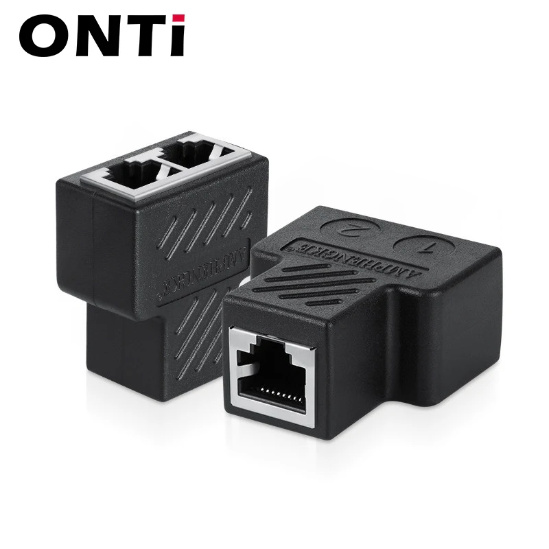 Connettore ONTi RJ45 Cat7/6/5e adattatore Ethernet 8P8C prolunga di rete per cavo Ethernet da femmina a femmina