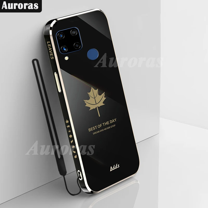 Auroras For Realme C25S C21Y Case Soft Plating Silicon Bumper Back