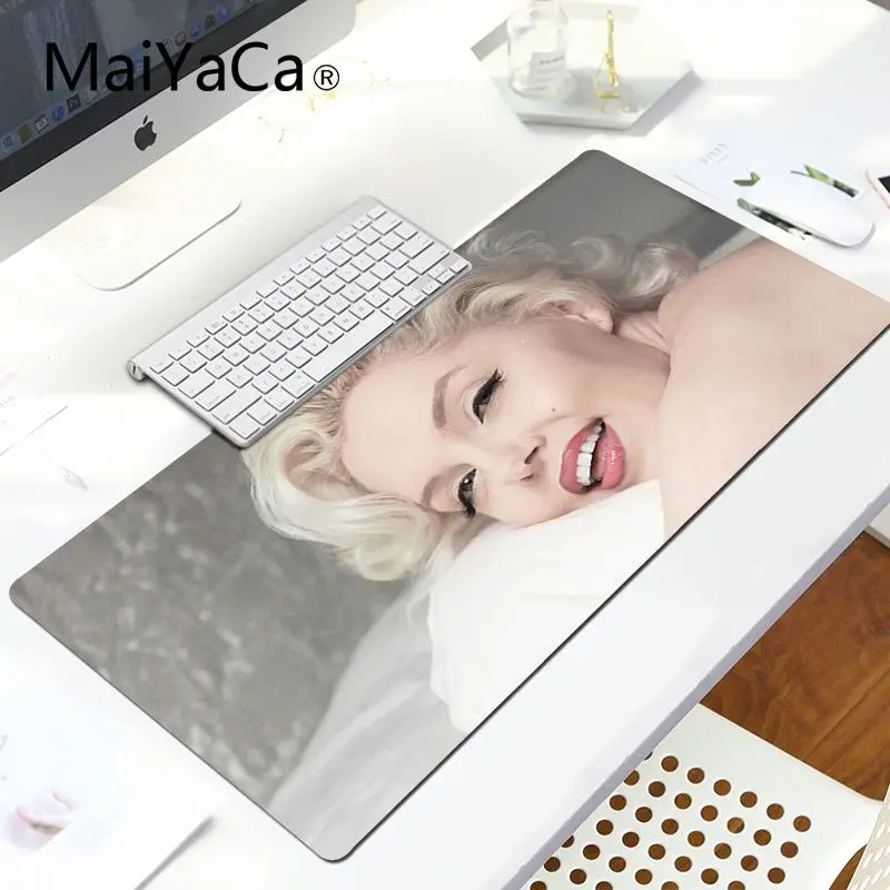 LockEdge 30X90cm MaiYaCa Мэрилин Монро прочный резиновый коврик для мыши коврик Удобная мышка игровой защелка для мыши - Цвет: LockEdge 30X90cm