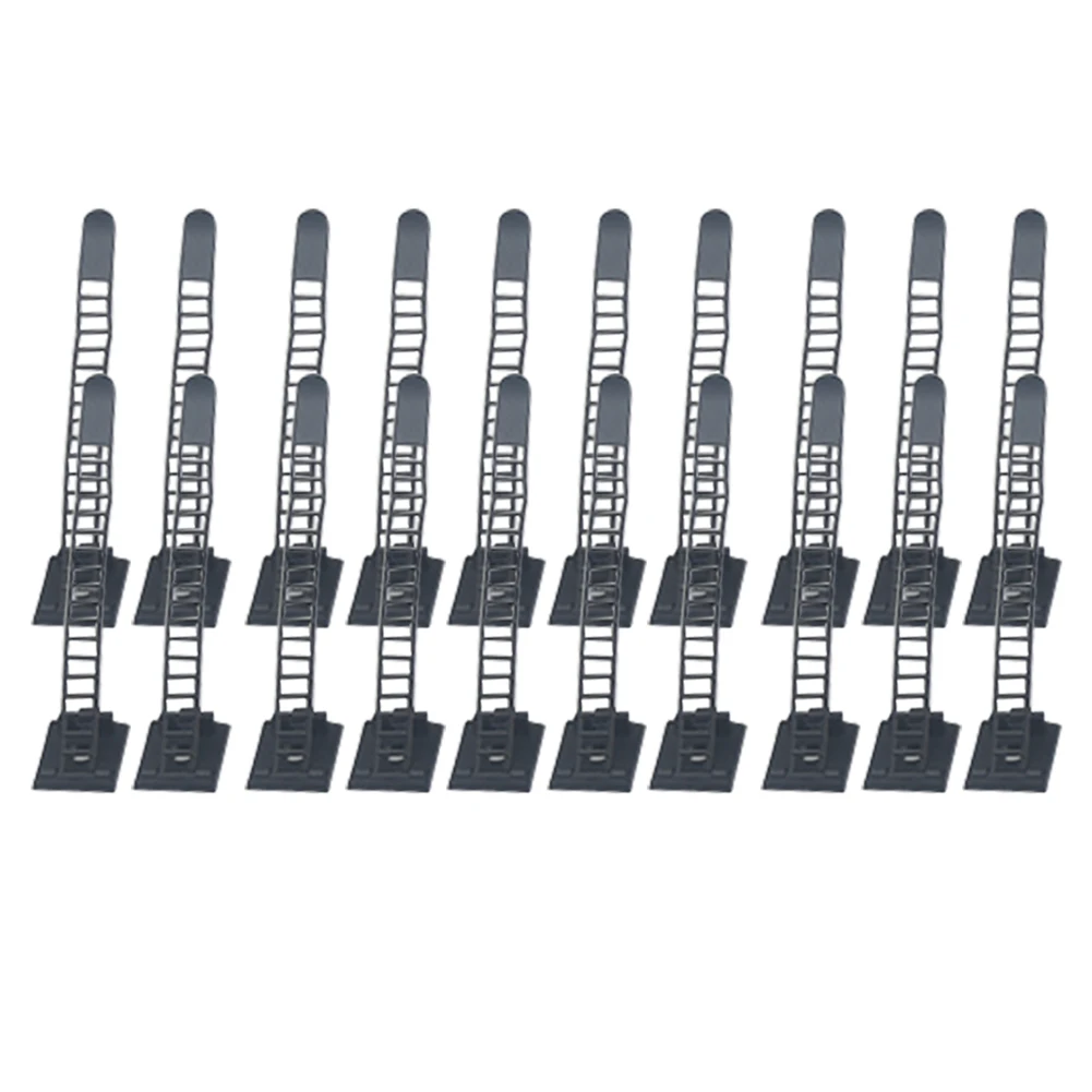 20pcs/pack Mount Adjustable Nylon Fixed Home Wire Clamp Multipurpose Electric Self-adhesive Holder Tie Organizer Cable Clip |