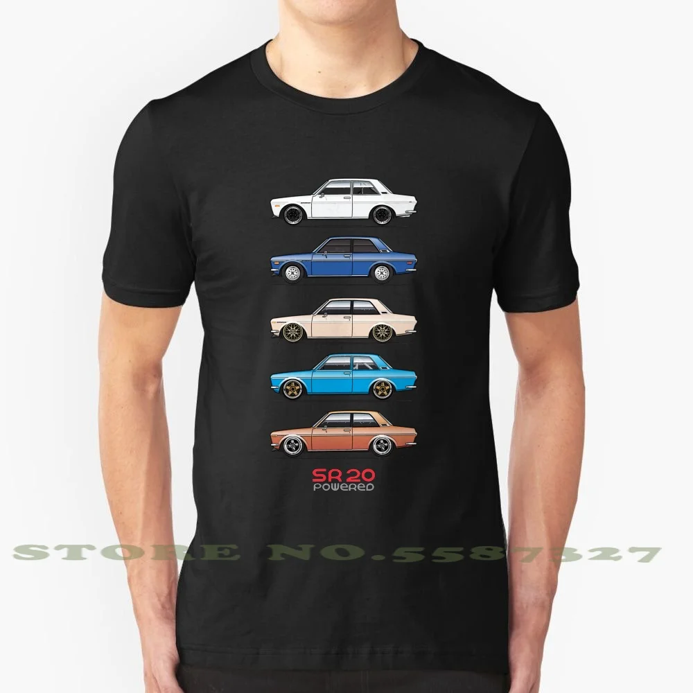 Забавная летняя футболка Five 510 E для мужчин и женщин 1969 69 1970 70 1971 71 1972 72 Datsun Bluebird Sedan