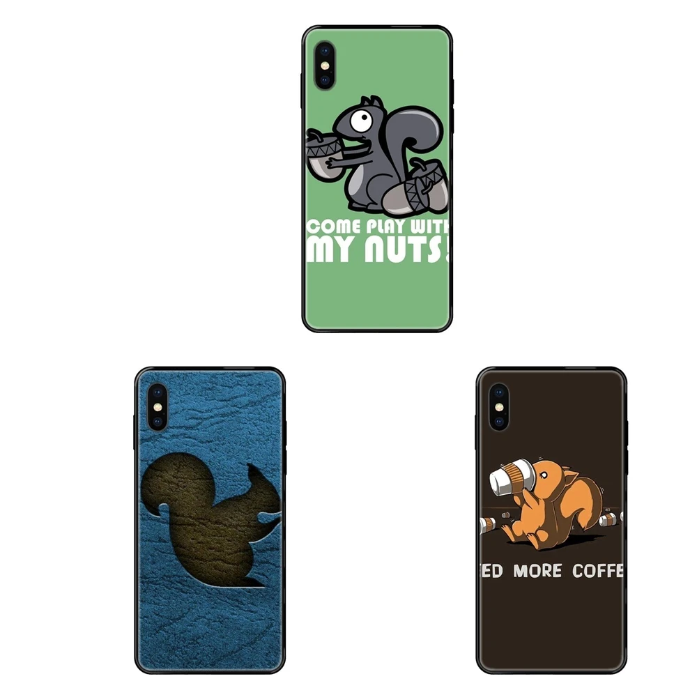 Tpu Black Soft Shell Phone Case Cute Animal Squirrel Reasonal Price For Redmi Note 4 5 5A 6 7 8 8T 9 9S Pro Max | Мобильные телефоны