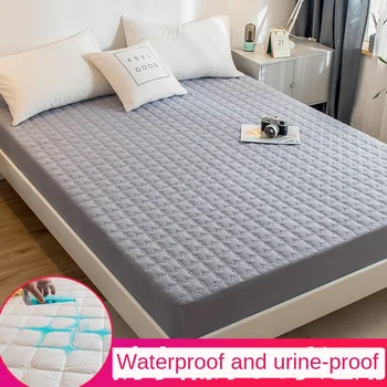 

Waterproof Mattress Protector Bedspread One-Piece Urine-Proof Breathable Mattress Thickened Cotton-Padded Cover Protective Case
