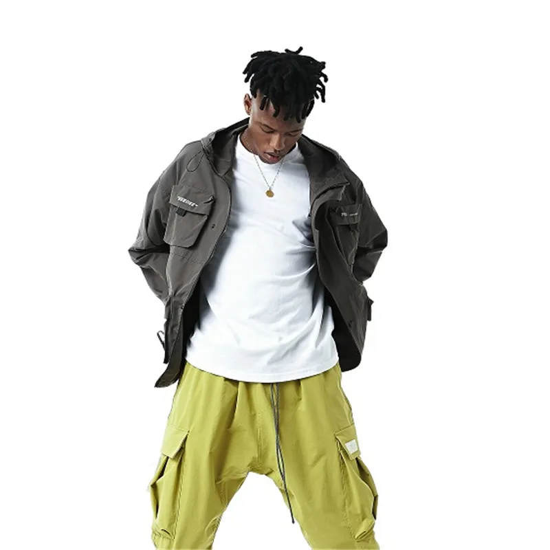 

City Where the Product 2019 Autumn New Style Men'S Wear Origional Workwear Multi-pockets Function Jacket Outdoor Jacket