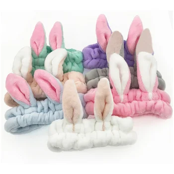 

Plush Hair Band Cute Girl And Woman Stretch Hair Band Wash Face Make Up Headwear Bunny Ears Bow Headdress Hair Accessories