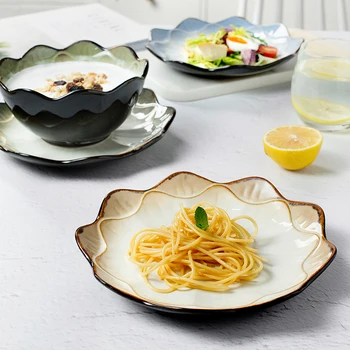 

CERAMIC PLATE HOUSEHOLD BREAKFAST PLATE DISHES PERSONALITY CREATIVE STEAK PLATES SALAD BOWL WESTERN FOOD PASTA PLATE TABLEWARE