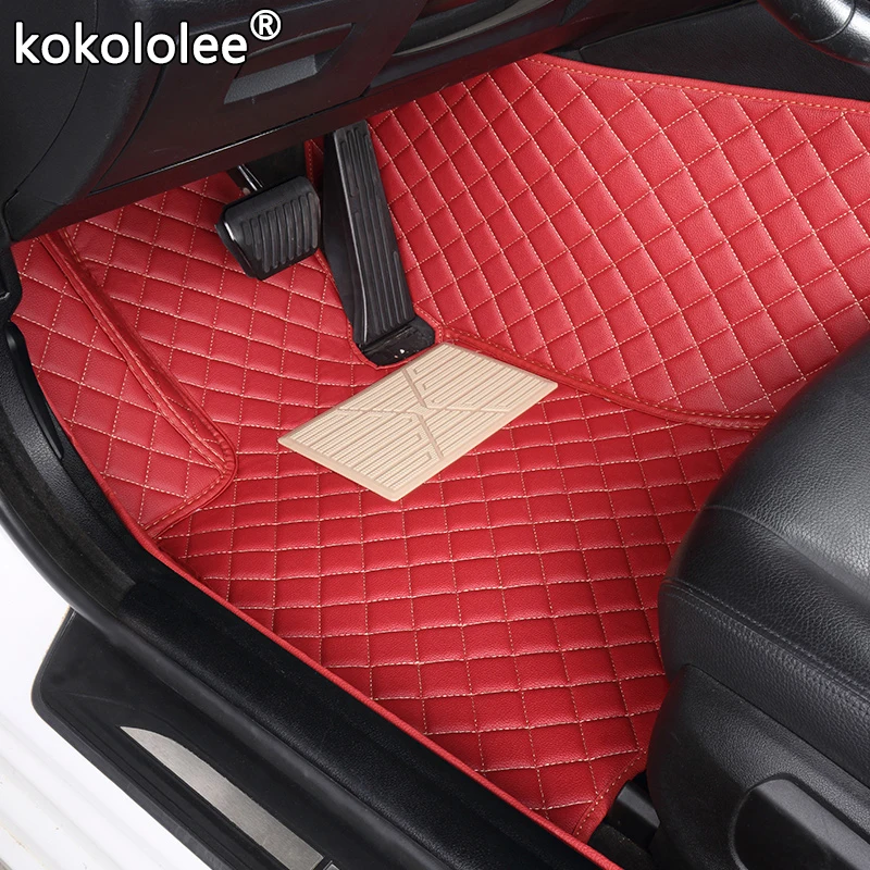 

kokololee Custom leather car floor mat for Landrover Evoque RANGE ROVER Velar Discovery 3/4/5 Freelander 2 Discovery Sport Mats