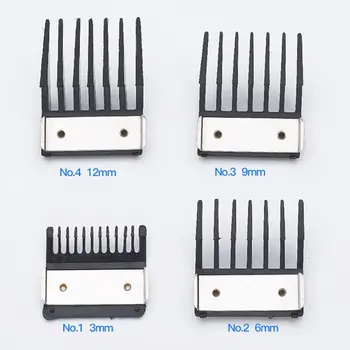 

4Pcs Universal Hair Clipper Limit Comb Guide Attachment Size Barber Replacement 3/6/9/12mm Shaving Combs