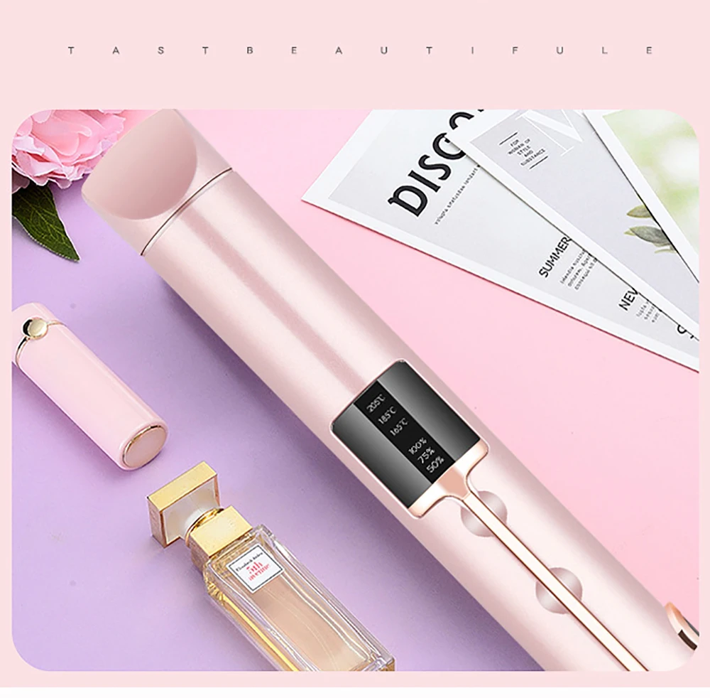 Description Picture 6 of itemUSB Recharging Portable Wireless Hair Straightener with Power Bank Mini Cordless Ceramics Flat Iron Roller Curler Styling Tools