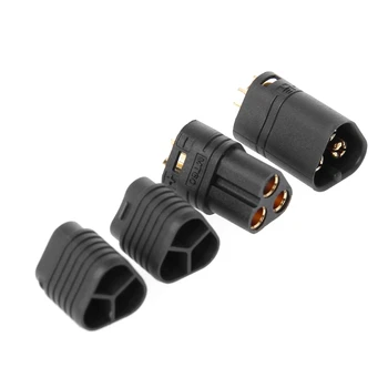 

1 Pair MT60 3.5mm 3 Pole Bullet Connector Plug Male & Female For RC ESC to Motor T3LA