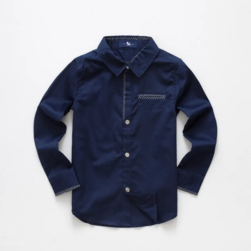 dark blue Спортивный костюм клечатая рубашка блузки для подростков школьная одежда рубашки подростковые рубашки подростковые одежда для детей до года рубашка белая детская - Цвет: dark blue