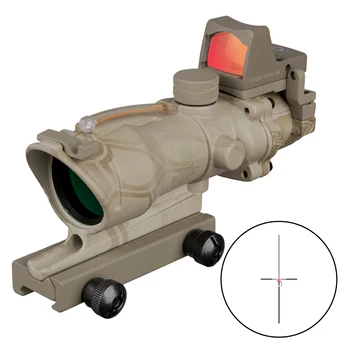 

Acog 4x32 Green Fiber Source Real Fiber Scope W/ Rmr Micro Red Dot Sight Marked Version Riser Hunting 5 Color