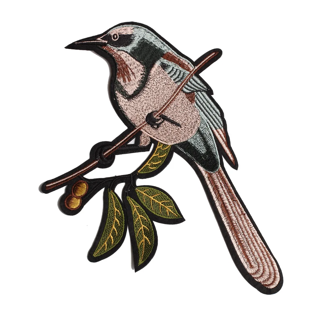 

Animals Bird Patch Flower Embroidery Iron on Patches for Clothing Applique DIY Hat Coat Dress Pants Accessories Cloth Sticker