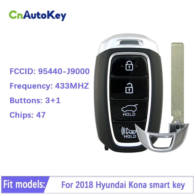 Cn020121 Per 2018 Hyundai Kona Smart Car Control Fob Keyless Entry Remote Key 95440-J9000