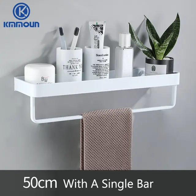 50cm towel bar white