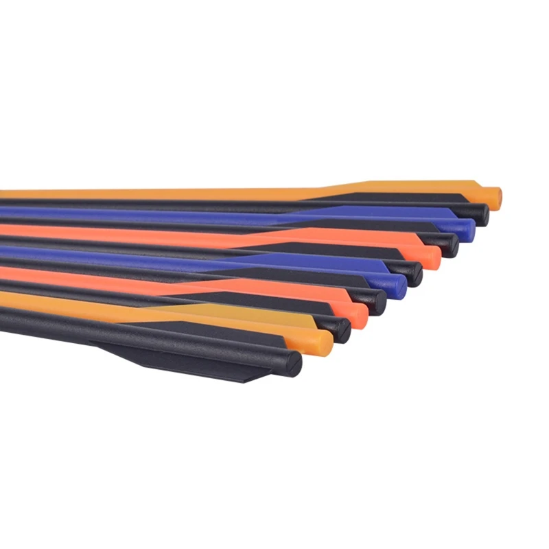 12Pcs frecce da caccia tattiche 6.3In plastica militare balestra caccia piccoli bulloni Mix colore freccia accessori tiro con l'arco - immagine 4
