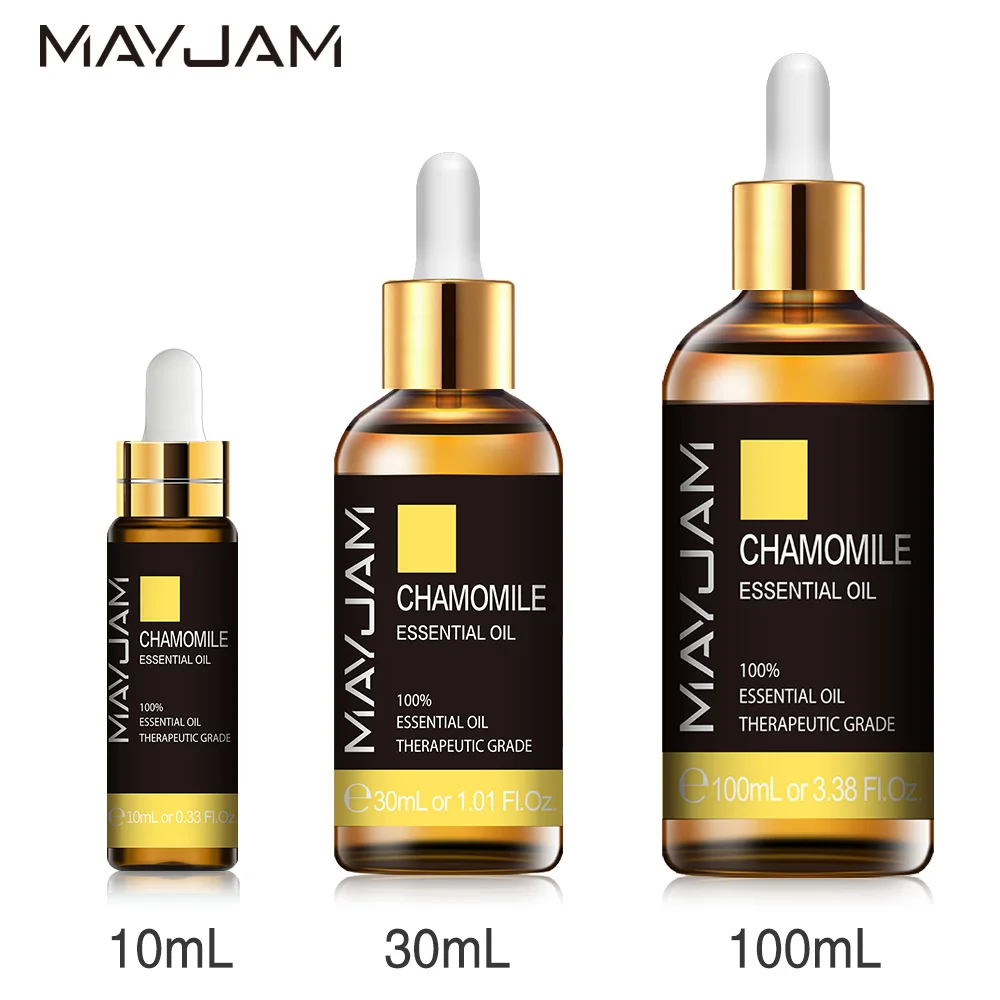 

10ml 30ml 100ml Compositae Pure Natural Chamomile Essential Oil with Dropper Essential Oils for Skin Care Hair Care Aroma Oil