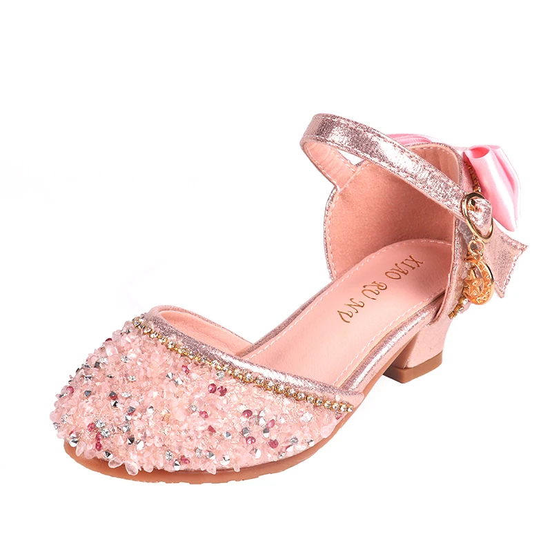 

Baby Girls Shoes with Low Heel Summer Sandals with Glitter Kids Fashion Princess Shoes Soft Lovely Comfortable SJD001