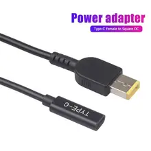 

Type-C Female to Square DC Male PD Power Charger Connector Cable All-copper Conductor Induction Chip 15cm for Lenovo Thinkpad