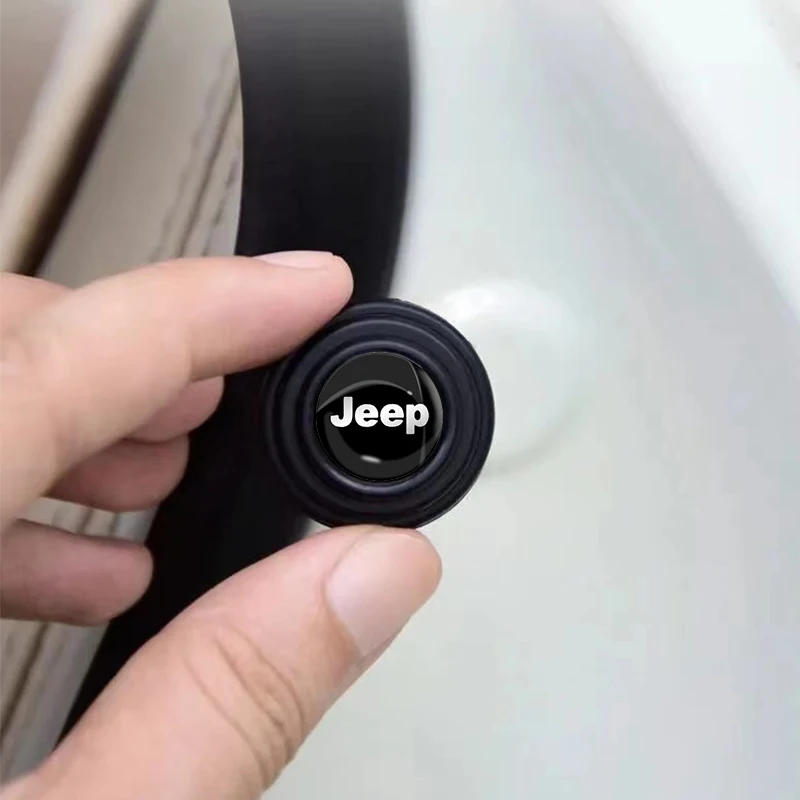 2/4Pcs Auto Shock Stickers Absorber Car Door Soundproof Buffer Pier For Jeep Grand Cherokee Commander Renegade Wrangler JK JL