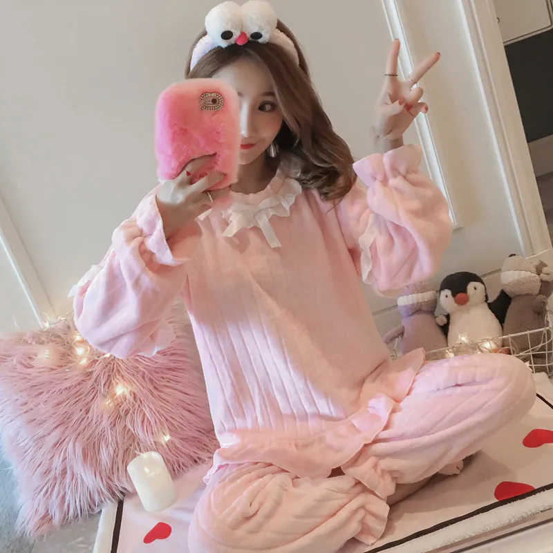 

737 # series thickening mink wool 280 grams of princess wind leisurewear suit
