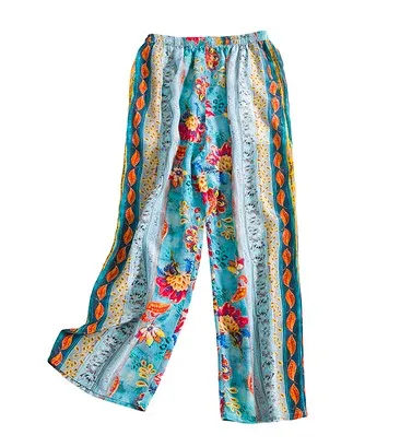 Шелк тутового шелка креп де шин повседневные удобные домашние брюки ...