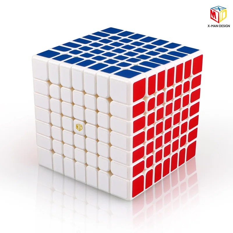 QiYi X-Man дизайн Spark 7x7x7 Магнитный куб без наклеек/черный Mofangge qiyi Spark 7*7*7 скоростные кубики игрушка WCA головоломка волшебный куб - Цвет: White Magnetic