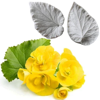 

Begonia Flowers Leaf Mold Fondant Cakes Decorating Tools Silicone Mold Sugarcraft Chocolate Baking Tools For Cakes Gumpaste Form