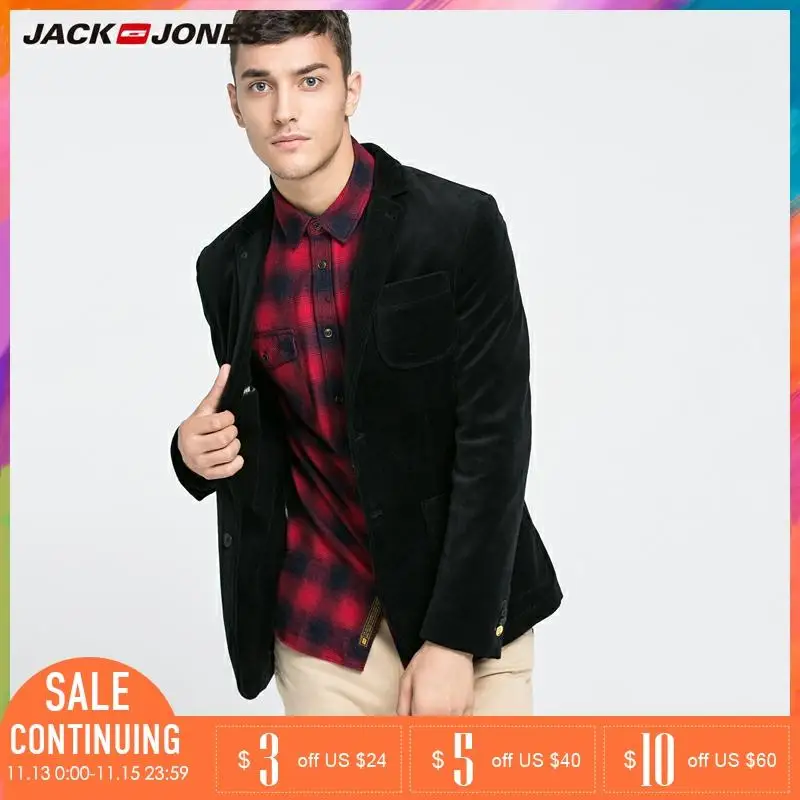 JackJones брендовый приталенный деловой Повседневный пиджак для мужчин | 215308034