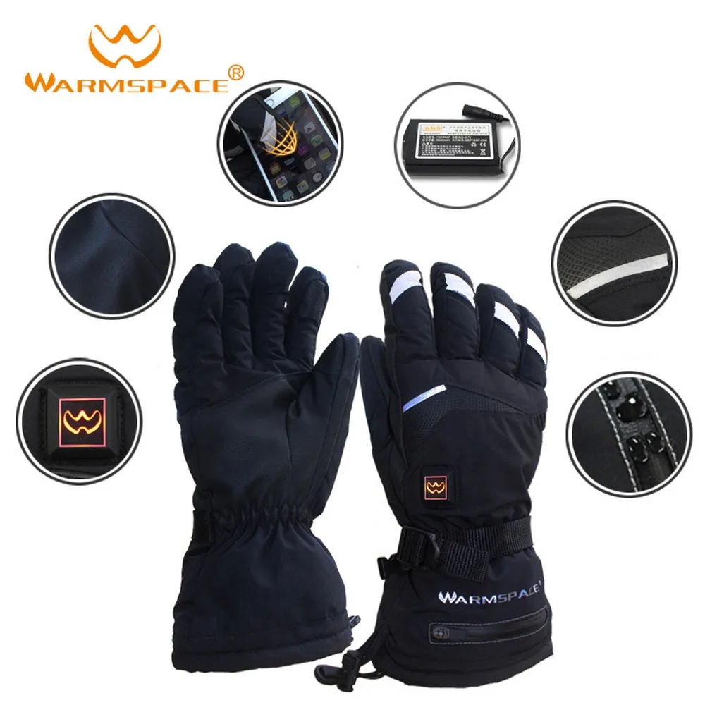 

Waterproof Windproof Electric Heating Gloves Thick Section Super Warm Design Breathable Five-finger Heating Motorcycle Gloves