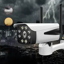 1080P беспроводная видеокамера с Wi-Fi с TF слотом для карт безопасности ip-камера 8-Light PTZ кронштейн монитора для наружного использования