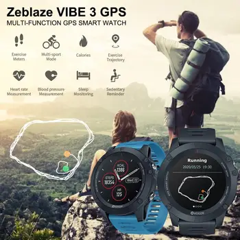 

Smartwatch Heart Rate Monitoring Multi Sports Modes Waterproof Better Battery Life GPS Watch For Zeblaze VIBE 3 Android/IOS