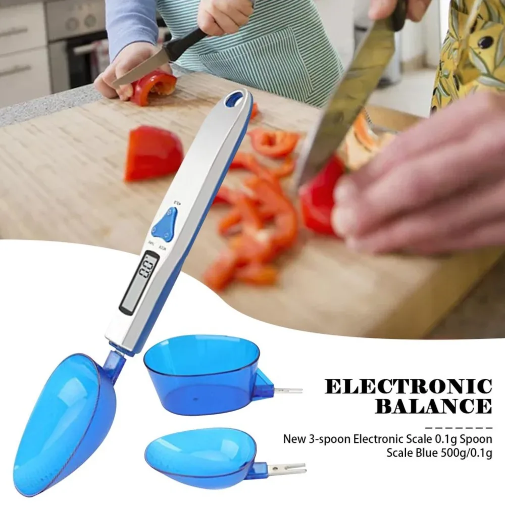 Digital Kitchen Measuring Spoon With 3 Detachable Weighing Spoon Suit Mini Kitchen Scale Baking Supplies