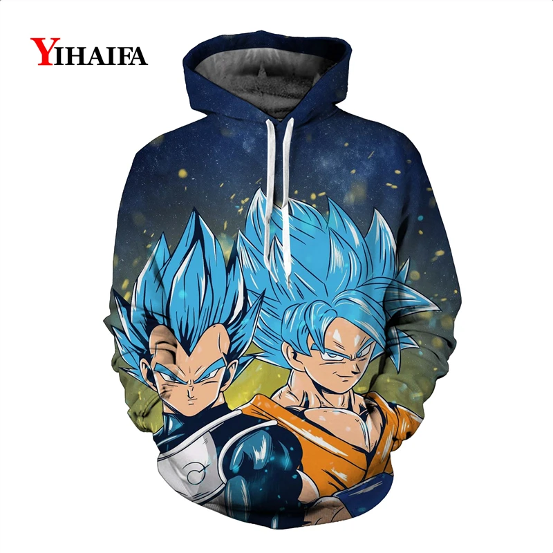 

Mens 3D Sweatshirt Dragon Ball Z Hoodies Goku Vegeta Brother Graphic Print Cartoons Pullover Tracksuit Pocket Casual Tops