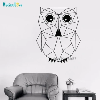 

Geometric Chubby Owl Wall Sticker Decal Cute Bedroom Living Room Nursery Home Decor Removable Vinyl Wall Stickers BB325
