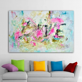 

RELIABLI ART Abstract Colorful Pictures Canvas Painting Wall Art For Living Room Modern Home Decoretion Posters Prints Frameless