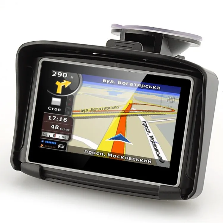4.3 Waterproof IPX7 Motorcycle Bluetooth GPS Navigation MOTO Navigator with Free Maps 8G Flash for Car Motobike (5)