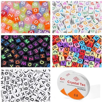

Alphabet Beaded Jewellery Supplies Alphabet Beaded Children Kandi Beads 750pcs 5 Color Beads Made with 2x Beaded Ropes