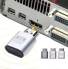 Adaptateur d'affichage virtuel, prise factice VGA compatible HDMI, adaptateur DDC Edid, prise en charge 1920x1080P pour carte vidéo BTC minage