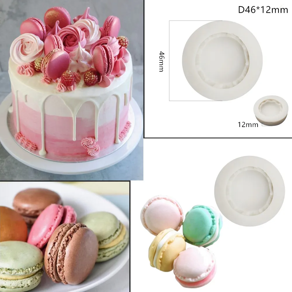 

3D Macaron Silicone Mold Chocolate Candy Cake Mould DIY Handmade Soap Candle Mould Cake Decorating Tool Baking Accessories