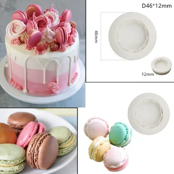 

3D Macaron Silicone Mold Chocolate Candy Cake Mould DIY Handmade Soap Candle Mould Cake Decorating Tool Baking Accessories