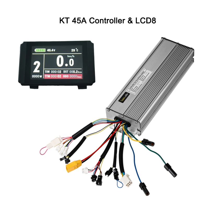 45A-LCD8 Pasion контроллер электровелосипеда 48 В бесщеточный 18 Mosfet DC контроллер синусоидальных колебаний Электрический велосипед 45A контроллер KT ЖК-дисплей компонент - Цвет: 45A-LCD8