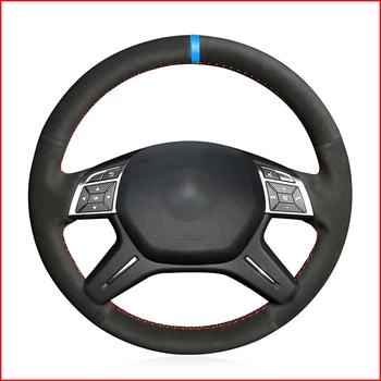 

MEWANT Black Suede Car Steering Wheel Cover for Mercedes Benz E-Class E300 2014 GL-Class GL 350 400 500 550 2013-2015 M-Class ML