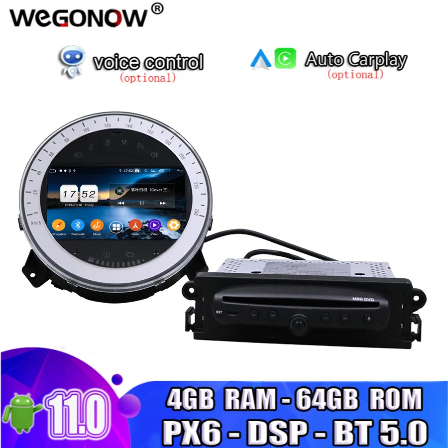 Автомобильный DVD-плеер DSP IPS PX6 Android 5 0 4 Гб + 64 ГБ GPS-навигация RDS-радио Bluetooth 2006 для BMW