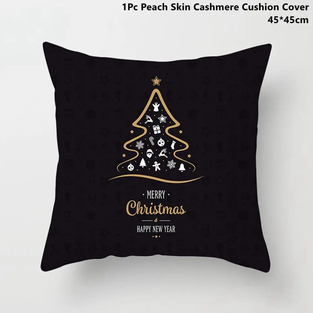 Noel Pillowcase 13 Taoup Золотая Рождественская гирлянда с оленем, наволочка, Рождественский Декор для дома, рождественские украшения, рождественские украшения, новогодние подарки - Цвет: Noel Pillowcase 13
