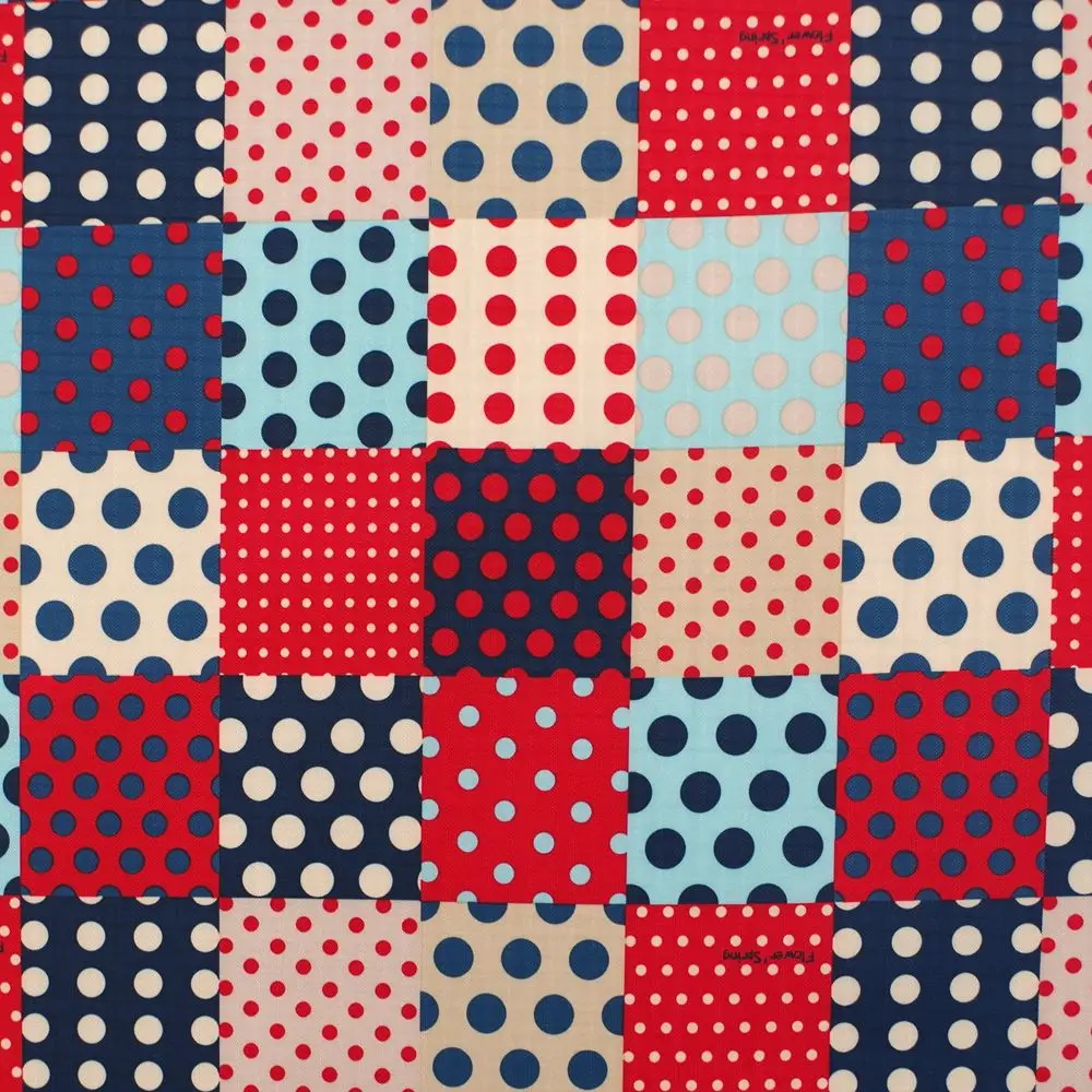 1 ярд полиэстер/ПВХ покрытие водонепроницаемая ткань для сумки,-патч и точка(ширина = 140 см