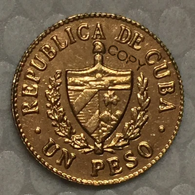 24-K Gola-покрытием США 1915 1 доллар копия монет 15 мм